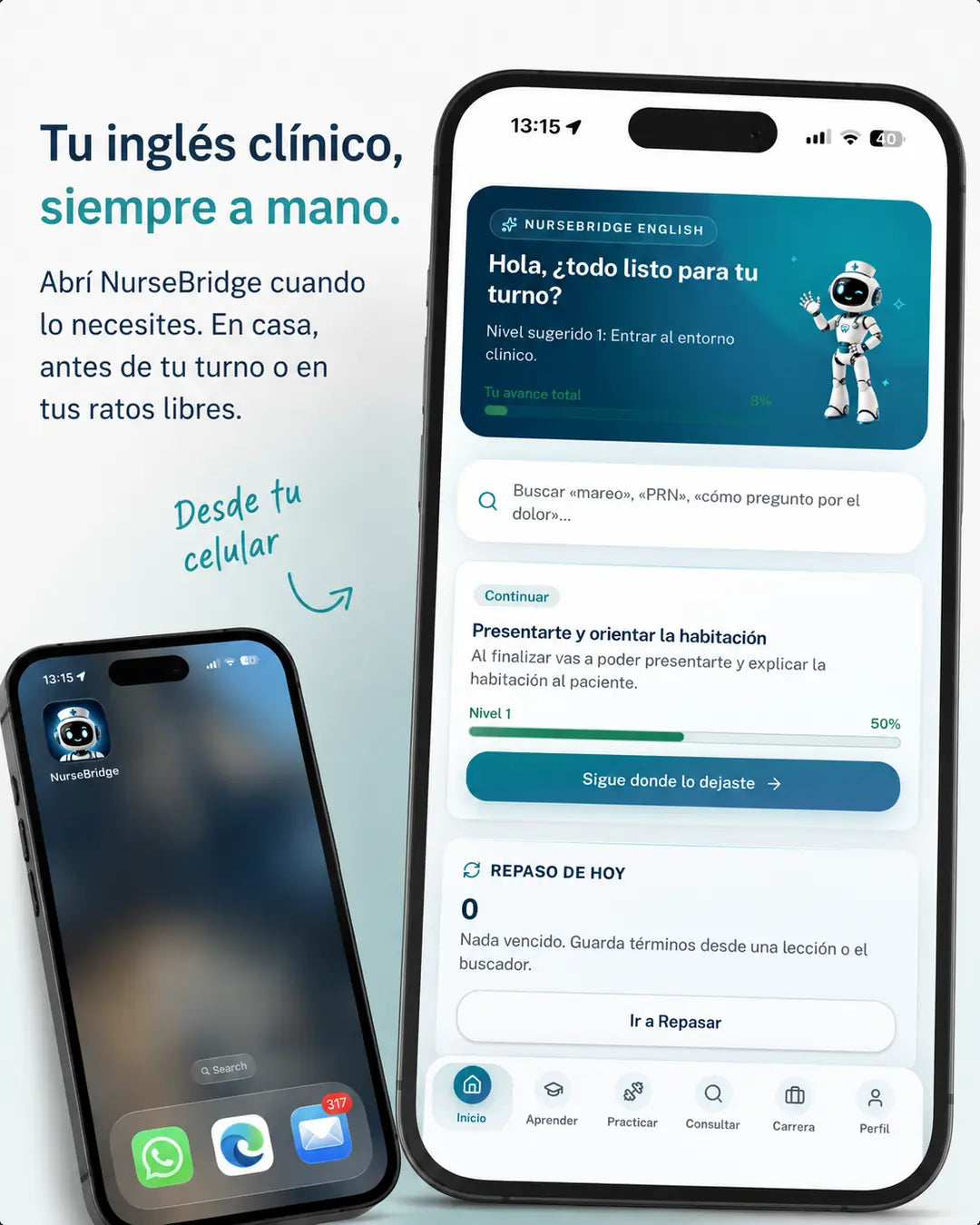 NurseBridge siempre disponible en tu dispositivo para el trabajo clínico